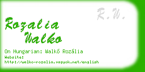 rozalia walko business card