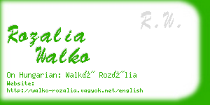 rozalia walko business card